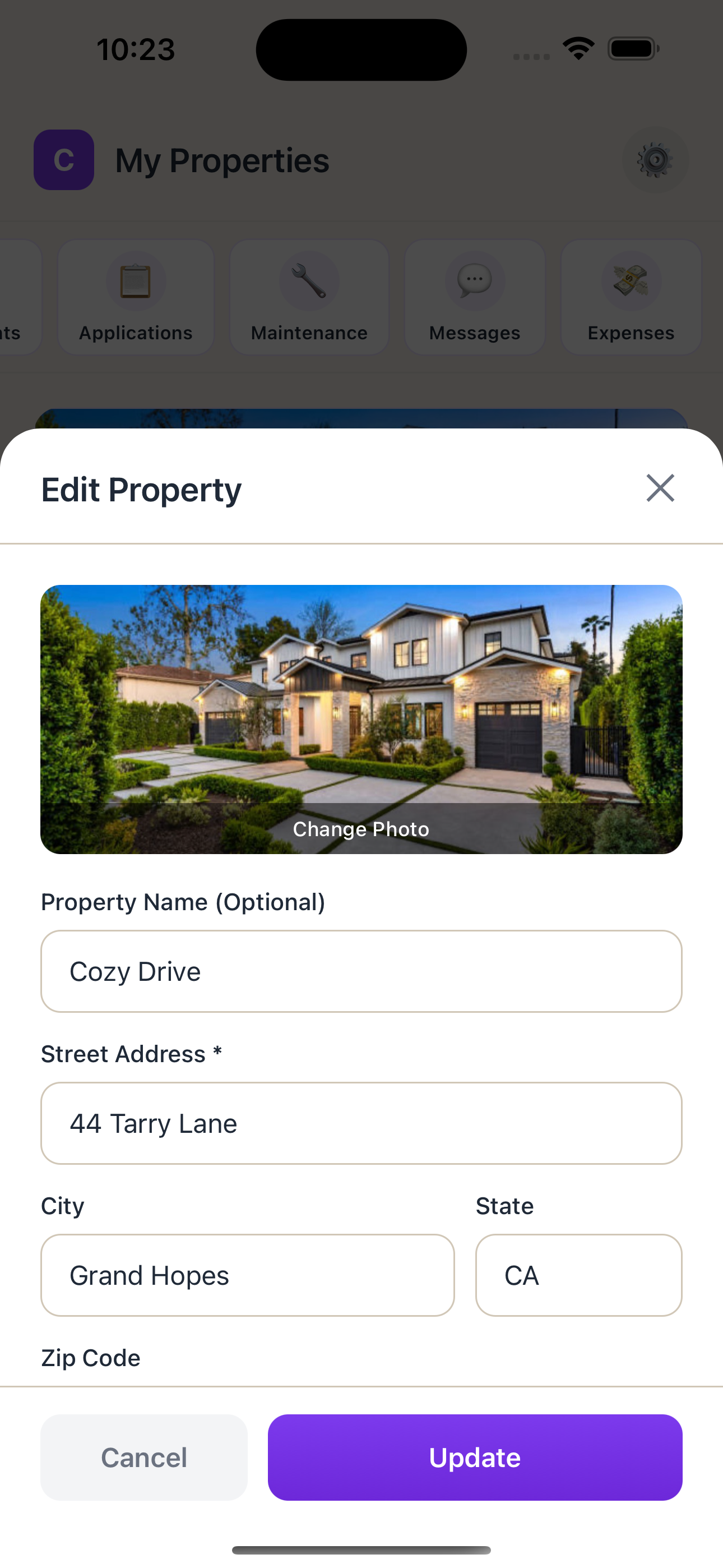 Edit Property - Property Management